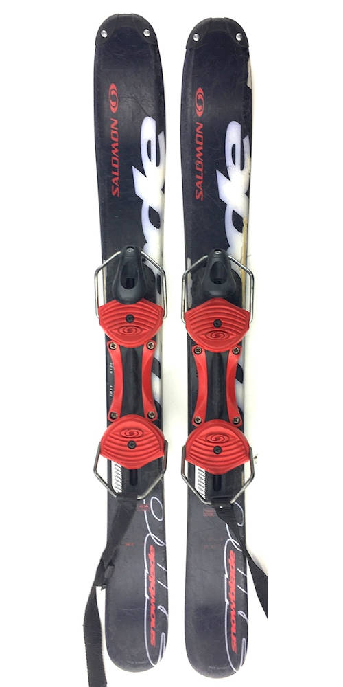 Salomon Snowblades Buzz 90 USED w. Nonrelease ski boot bindings Black