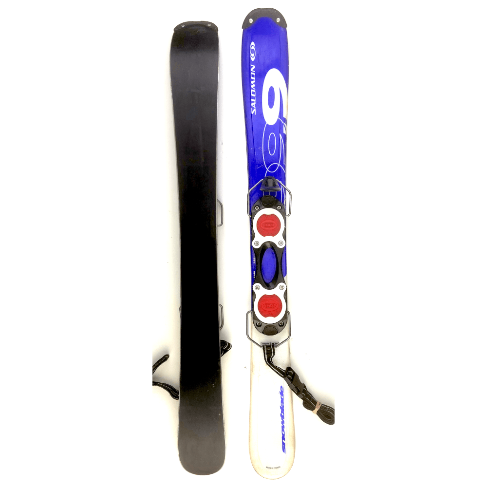 Salomon Snowblades Minimax 99 cm Skiboards USED w. Non-release ski boot  bindings