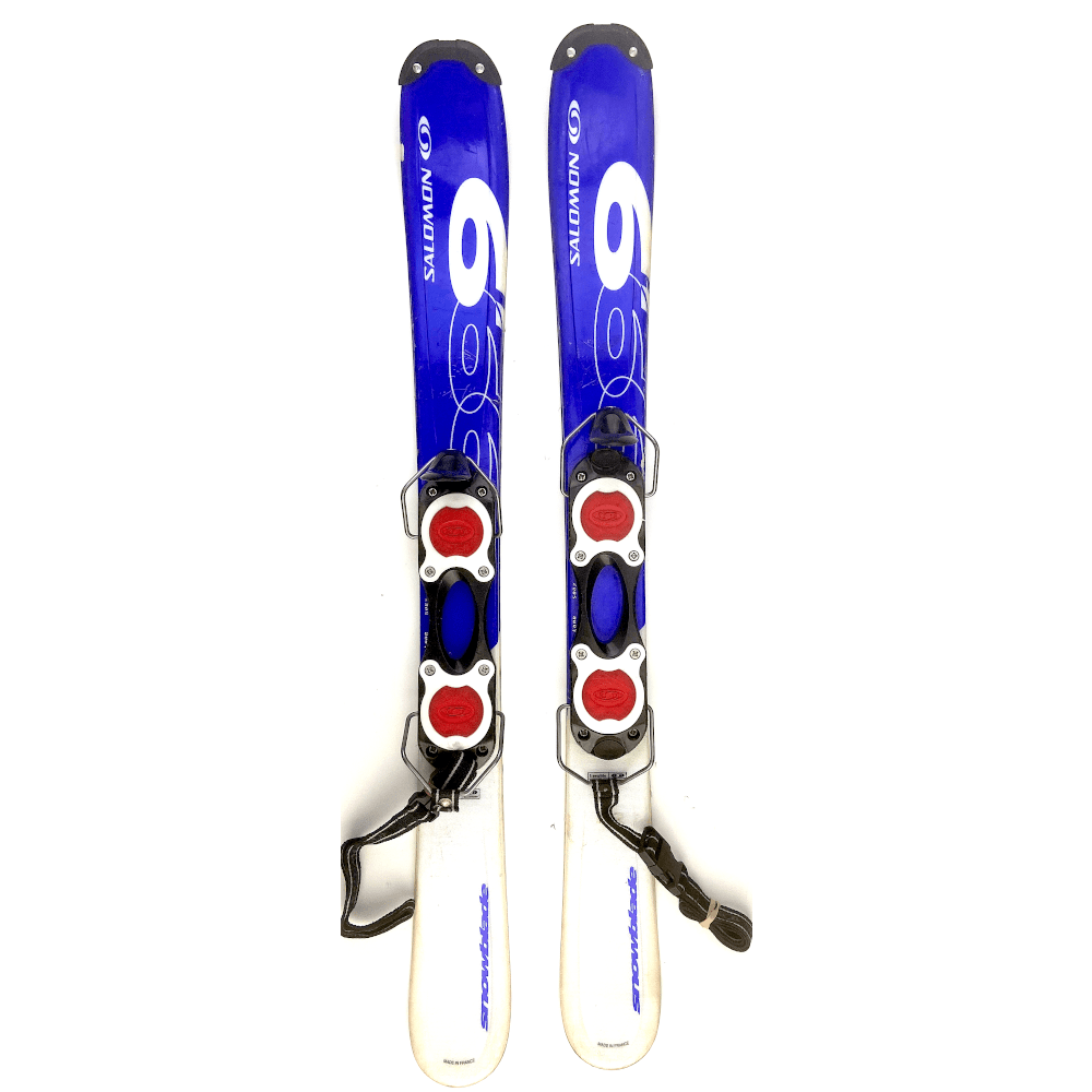 Salomon Snowblades Minimax 99 cm Skiboards USED w. Non-release ski boot  bindings