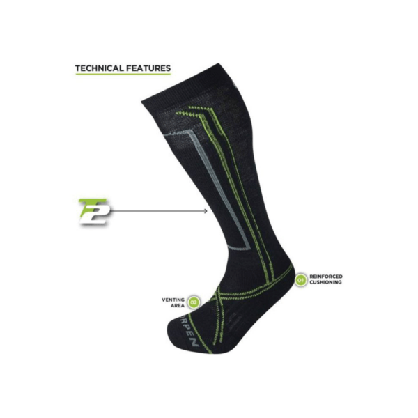 Lorpen ski Socks unisex black features