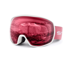 Snowledge Backflip White Frame/Rose lens goggles