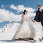 married on skiboards